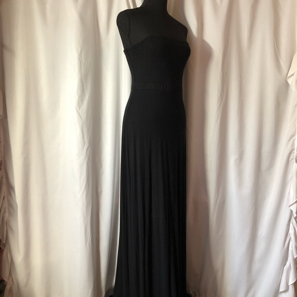Black Strapless Maxi Dress Size M
